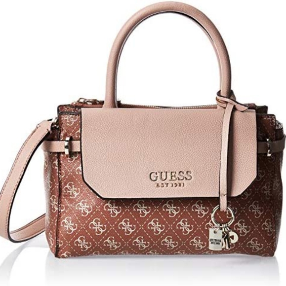 GUESS Esme Small Society Satchel Handbag Crossbody Bag - Picture 9 of 16